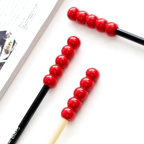 Stylish Chinese Peking Candied Fruit Gel Pen Rollerball Pen Student Stationery School Office Supply 0.38mm Black Ink