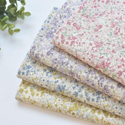 Vintage cotton Broken flower branch patchwork high-quality shirt dress fabric from Japan DIY bag 0.5meter