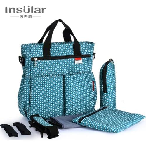 Insular New Baby Diaper Bag multi-function Maternity Nappy Bag set Baby Stroller Bag Mommy Handbags Waterproof Changing bag