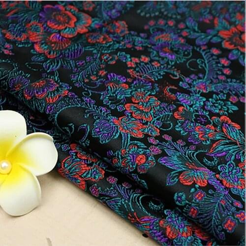 75x100cm Top quality Imported flower style Metallic Jacquard Brocade Fabric,3D jacquard yarn dyed fabric for Women Coat Dress