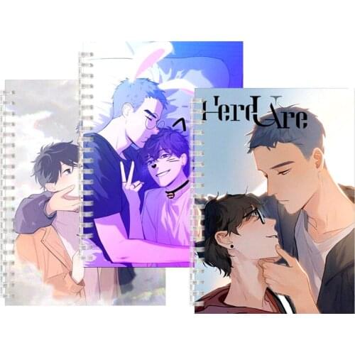 Comic Here U Are Manga Rock Notebook Blank Page Filler Binder Ring Notepad Note Book Fiction BL DJun YuYang LiHuan Campus Novel