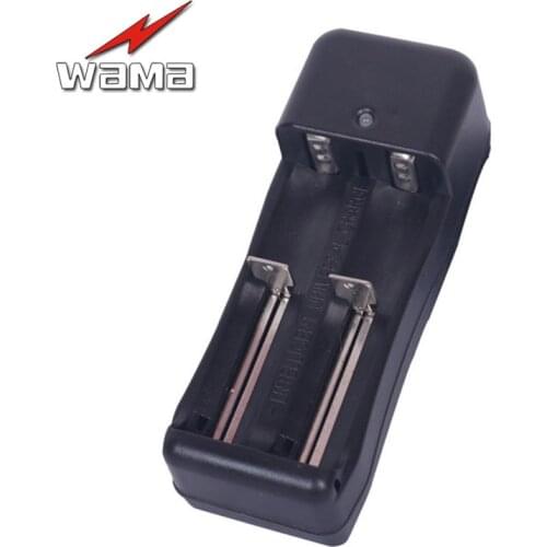 WAMA 16340 14500 CR123A 18650 3.7V Dual 2 Ports Charger Universal AC US EU Plug Smart Adapter for Rechargeable Li-ion Batteries