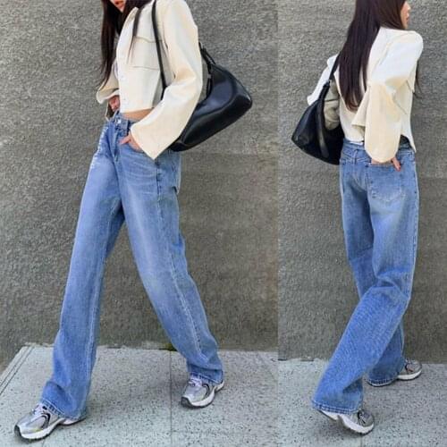 2021 New Women Fashion High Waist Number Print Jeans Ladies Stylish Pants for Shopping Daily Wear Joker