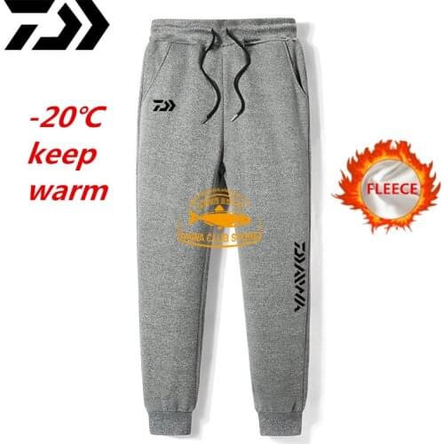 Daiwa Winter Fleece Warm Softshell Fishing Pants Windproof Hiking Pants Outdoor Camping Fishing Trekking Waterproof Trousers