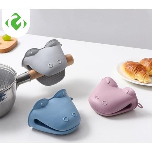 1Pc Silicone Heat Resistant Gloves Clips Insulation Non Stick Anti-slip Pot Bowel Holder Clip Cooking Baking Oven Mitts GUANYAO