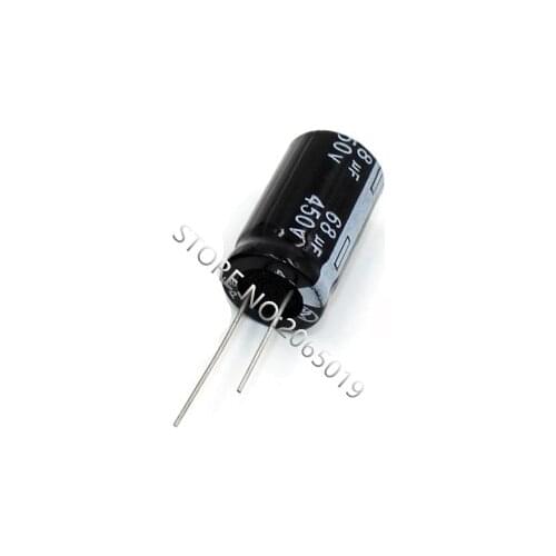 2PCS 450V 68UF Aluminum electrolytic capacitor 68UF 450V 18*30MM Electrolytic capacitor