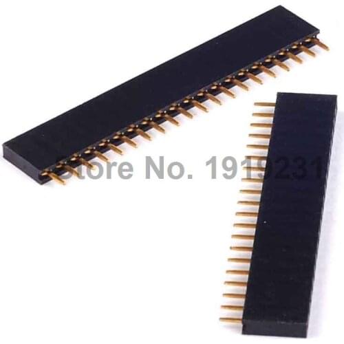 30PCS 20Pin Single Row 1x20T 1*20P 2.54mm Row Needles Socket Female Row Line Needle Socket