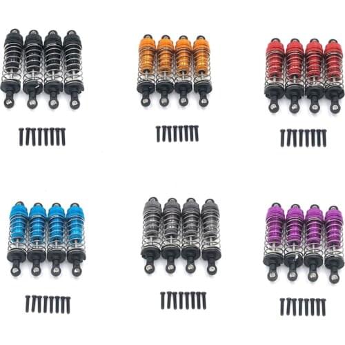 4Pcs Metal Shock Absorber Damper for Wltoys 124019 124018 144001 RC Car Spare Parts Upgrade Accessories