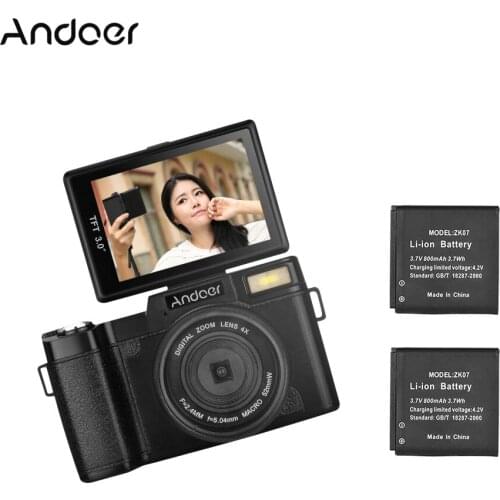 Andoer 1080P 15fps Full HD 24MP Digital Camera Cam Camcorder 3.0" Rotatable LCD Screen Anti-shake 4X Digital Zoom Camera