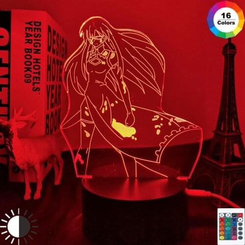 Anime 3d Light Akame Ga Kill for Childrens Bedroom Decoration Night Light Manga Gift for Him Her Table Led Lamp Akame Ga Kill