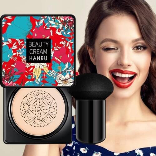 20g Air Cushion BB Cream Waterproof Brightens Concealer Face Powder With Mushroom Sponge Brush Beauty Cosmetic
