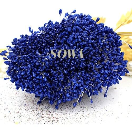 Free Shipping 3mm Dark Blue Floral Glitter Stamen Pistil (800pcs/Lot) Cake Decorating Craft DIY Wholesale and retail