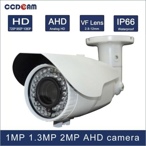CCDCAM 40m IR distance 1MP 1.3 MP 2MP high definition day and night vision AHD 2.8-12mm VF lens camera for CCTV system