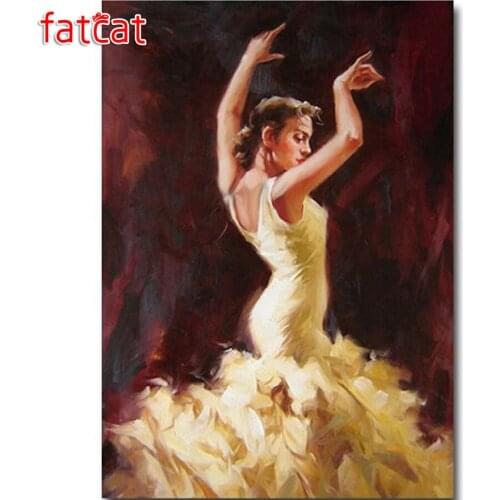 FATCAT Abstract sexy dancer 5d diy diamond painting full square round drill diamond embroidery kits home decoration AE2885