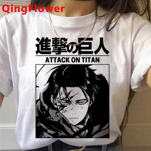 Attack on Titan Titans Attack Shingeki No Kyojin male harajuku aesthetic kawaii white t shirt t-shirt graphic tees women