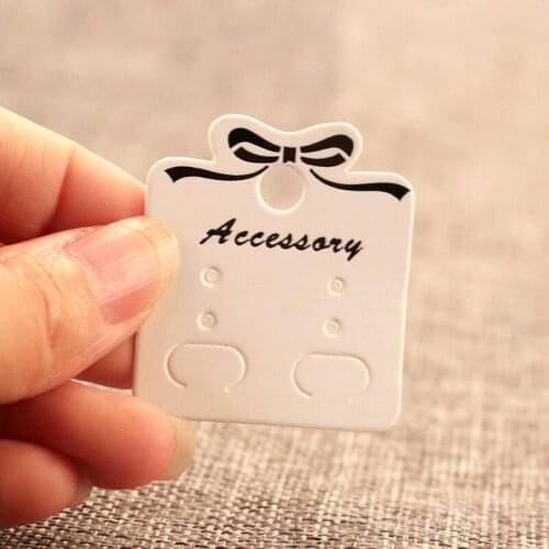 Hot Sale 100pcs 3.5x4cm White Paper Earrings Card Jewelry Ear Studs Display Packaging Cards Rectangle Label Tags Jewelry Cards