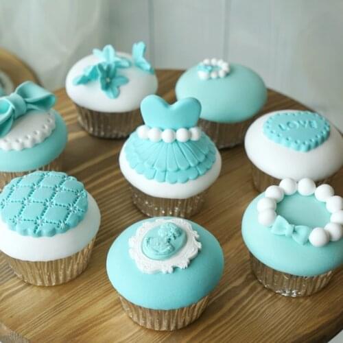 Artificial fake cake simulation model decorative mini cupcake blue marry Wedding decoration Dessert table decoration furnishings