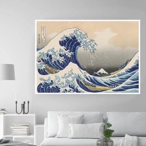 Art The Great Wave off Kanagawa Ukiyo Japanese Full Drill Embroidery Mosaic Cross Stitch Handicraft 5D DIY Diamond Painting