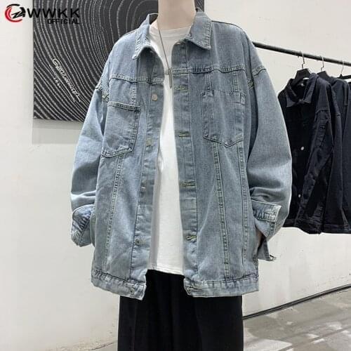 WWKK Men Rrtro Streetwear Bomber Jackets 2021 Autumn Mens Korean Fashions Windbreaker Harajuku Hip Hop Jackets Coats