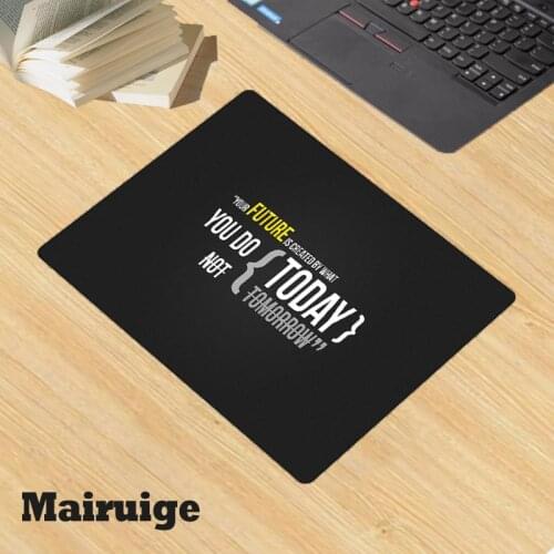 Mairuige Inspirational Language Pattern Office Home Small Mouse Pad Anime Rubber Top Selling PC Laptop Keyboard Desk Mat