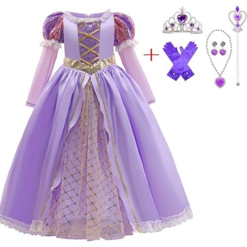 2-10 Yrs Fancy Baby Girl Halloween Cosplay Costume Beauty And The Beast Dress Carnival Christmas Princess Kids Dresses For Girls