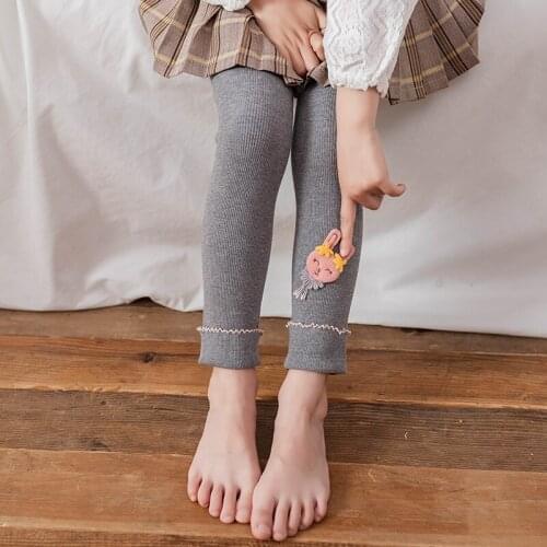 Cute Rabbit Footless Girls Knee Length Pants Kid ankle Pants Trousers Cropped Children Cotton Leggings Summer spring Bottoms
