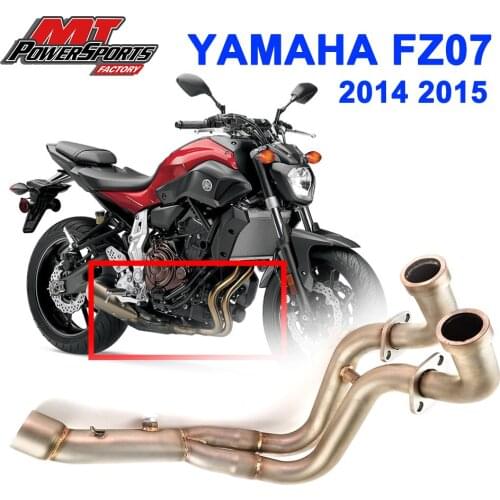 For YAMAHA FZ07 2014 2015 Motorcycle Exhaust Escape Modified Slip On Mid Link Pipe Catalyst Delete Eliminator Enhanced Accessory