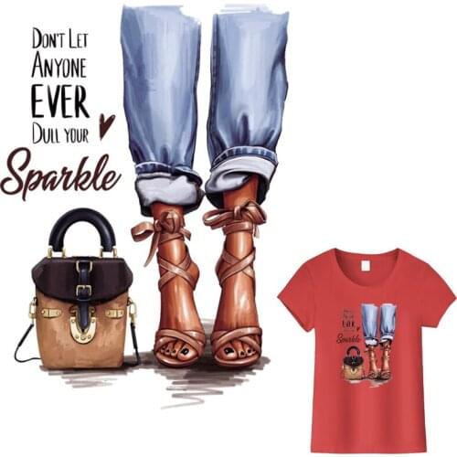 Patch Iron Fashion Woman Garment Washable Iron On Patch Heat Press Appliqued Diy Iron Sticker For Clothing