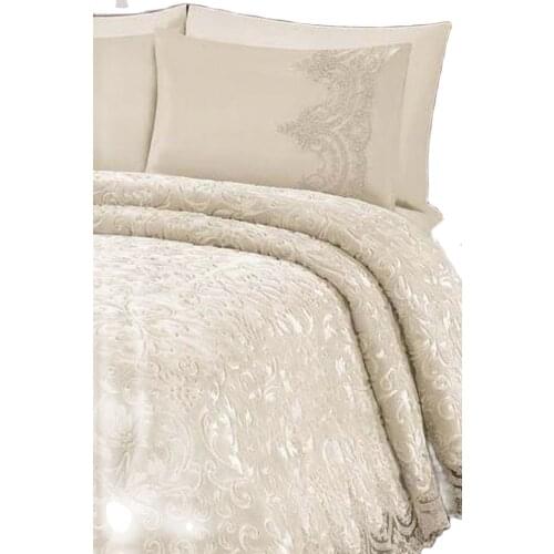 Blanket Set Double French Lace Cream French lace Double Personality Powder Blanket Pack Dowries Bed Cover Set