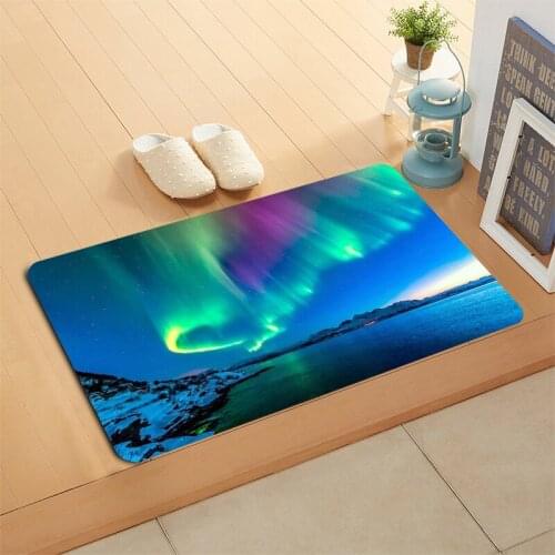 Custom Starry sky Doormat Floor/Bath/Kitchen/Beach Mat Flannel Sponge Fabric 3D Printed Shaggy Custom Decoration For Bedroom