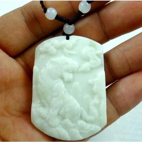 Natural stone Quartz crystal Chinese hand-carved statue of tiger amulet pendant for diy jewelry making Necklace Accessories A5