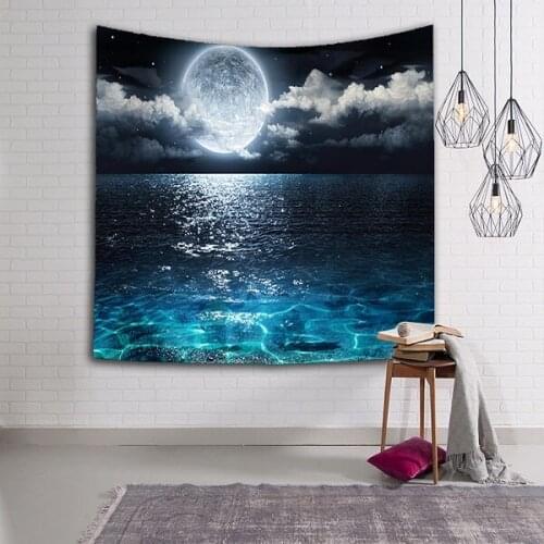 New Beautiful Night Sky Wall Tapestry Home Decorations Hanging Starry Night Tapestries For Living Room Bedroom one piece custom