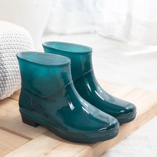 Sample Shoes- Quality Deviation Rain boots women mid-tube rain boots non-slip water shoes short shoes