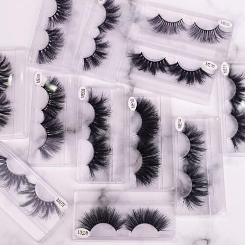 Wholesale Bulk 22mm 25mm Eyelash Super Fluffy Dramatic Real Mink Lashes Wild Curly Eyelashes