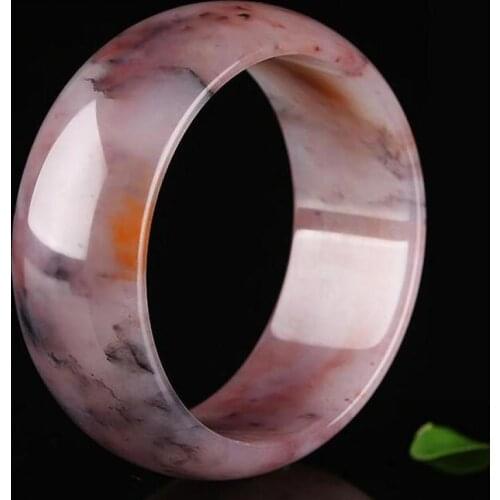 Genuine Natural Jade Bangle Bracelet Charm Jewellery Accessories Hand-carved Wide Strip Jade Bangle Lucky Amulet Gifts Women men