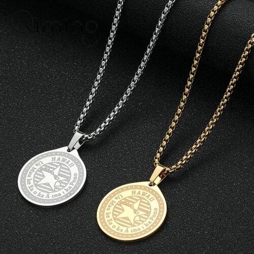 Stainless Steel American States Collection Necklace State Of Florida. FL Personal Settings Women Men Necklaces