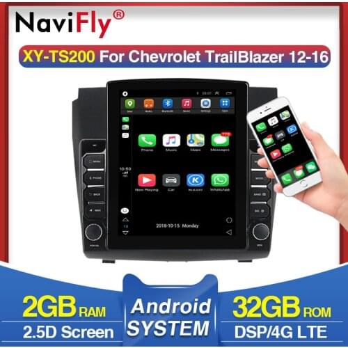 Navifly 2+32G 9.7''Tesla screen HD car gps navigation radio player For Chevrolet Trailblazer Colorado S10 SWC carplay BT 4G