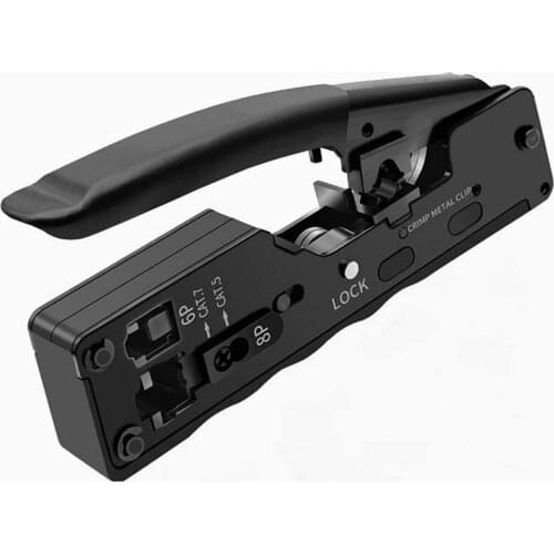 Suitable for RJ45 RJ12 RJ11 network connector modular plug Ethernet cable EZ crimp tool ZoeRax Cat5 Cat6 Cat7 Pass Through crimp