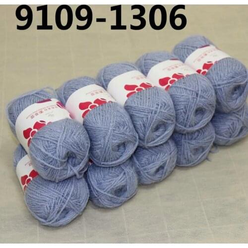 SALE 10 BallsX50g 4ply Mohair Ribbing Wool Hand Yarn Knitting Soft 9109-1306
