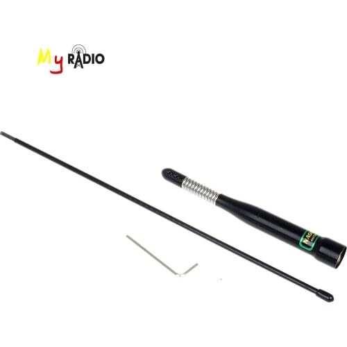 SP-R2 Antenna VHF/UHF Dual Band 100Watts for Mobile Radio Stainless Steel Shock Spring &Flexible Whip PL-259 High Gain Antenna