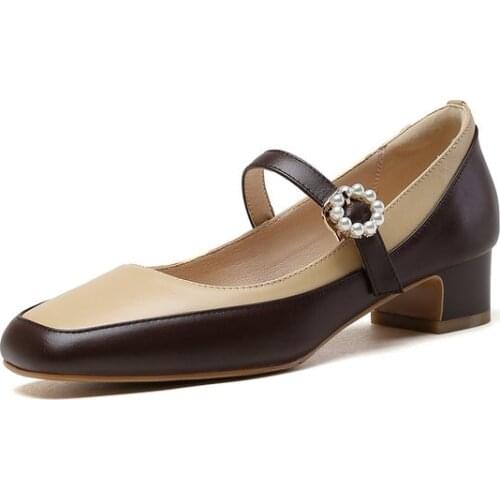 Salu Soft Genuine Leather Women High Heel Pumps Shoes Woman Brand Fashion Woman High Heels for Woman Office Party Shoes