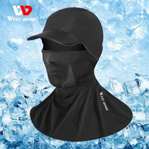WEST BIKING Summer Cycling Cap Anti-UV Sun Protection Ice Silk Bicycle Headwear Scarf Men Women Outdoor Running Balaclava Hats