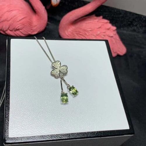 Natural Sapphire Necklace for Women Blue Gemstones Chokers With Certificate Party S925 Sliver Gifts Top Quality Flower Shape