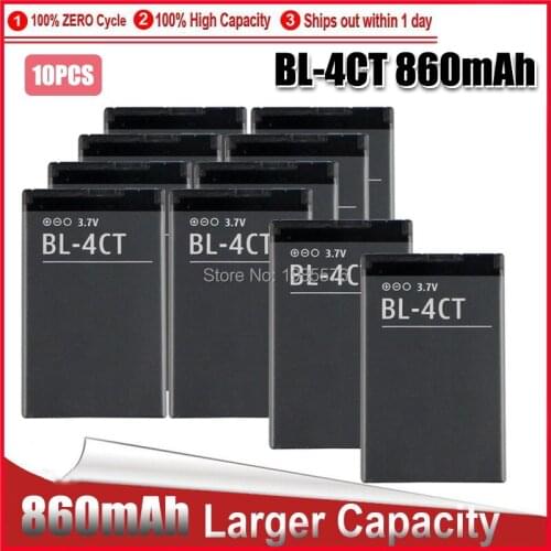 10PC Lithium Replacement BL4CT BL-4CT BL 4CT Phone Rechargeable Battery For Nokia 5630 7212C 7210C 7310C 7230 X3-00 2720F 6702S