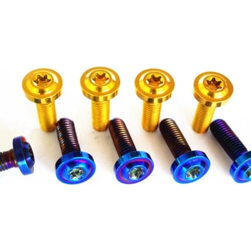 4 PCS M8x25mm GR5 Titanium Torx Screw Bolts For Motorcycle Brake Disc