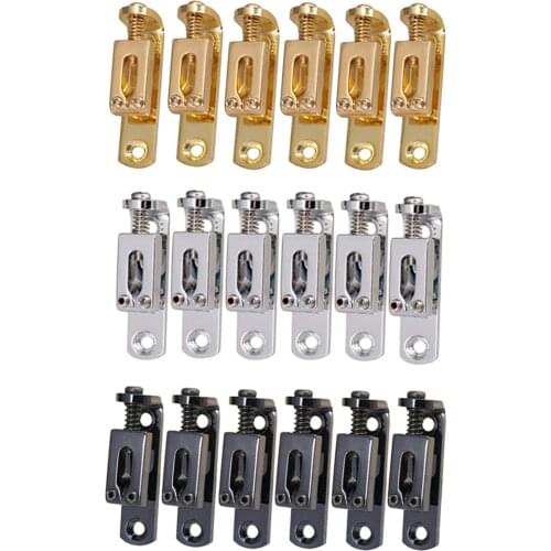 6Piece/Set Individual Single Bridge Saddles For 6 String Electric Guitar