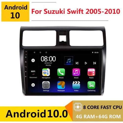 2 din 8 core android 10 car radio auto stereo for Suzuki Swift 2005 2006 2007 2008 09 2010 navigation GPS DVD Multimedia Player