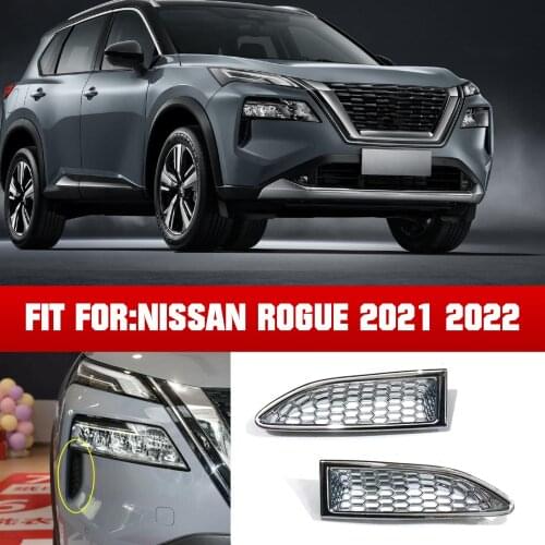 Fit for Nissan Rogue 2021 2022 Front Headlight Lamp Lower Air Inlet Cover Trim Fog Lamp Cover