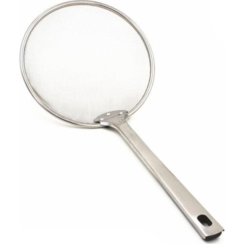 Long handle fine mesh stainless steel oil mesh filter spoon kitchen filter screen hot pot grease drain spoon