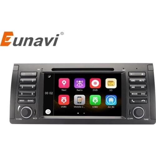 Eunavi 1 Din Car DVD Player For BMW E39 E53 X5 Range rover 7'' stereo radio GPS navigation Steering wheel Control bluetooth swc